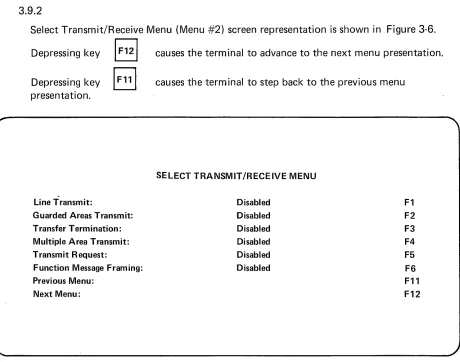 Figure 3-6. Select Transmit/Receive Screen Presentation 