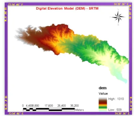 Figure 2 : Digital Elevation Model Grid Map  