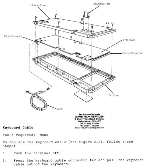 Figure 2-2 Keyboard Assembly 