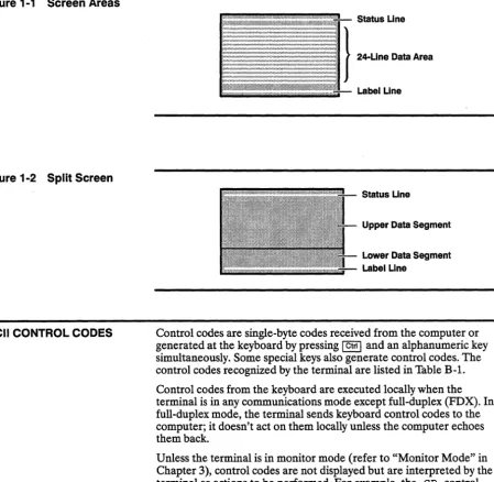 Figure 1-1 Screen Areas 