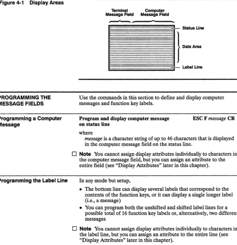 Figure 4·1 Display Areas 