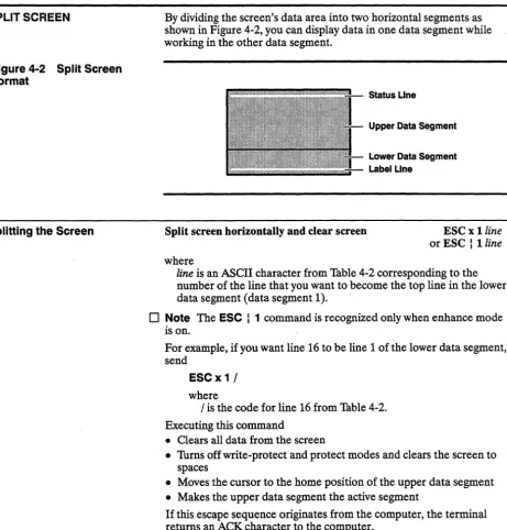 Figure 4-2 Split Screen Format 