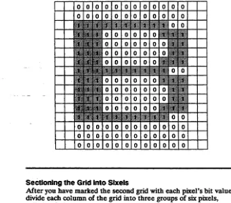 Figure 4-3 Bit Pattern of Uppercase Text Character B 