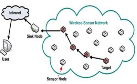 Figure 1:  Architecture of a Wireless Sensor Network 