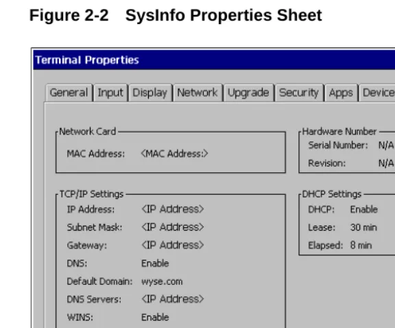 Figure 2-2SysInfo Properties Sheet