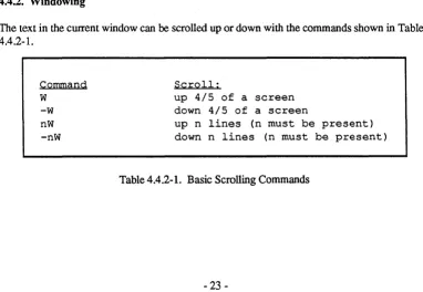Table 4.4.1-1. Basic Cursor Movement Commands 