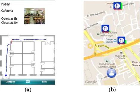 Fig. 11. (a) Indoor positioning AMV prototype (b) Adaptive recommendation AMV prototype 