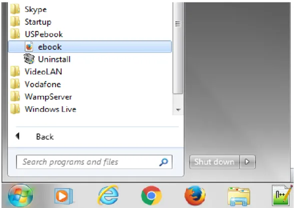 Figure 3. Textbook short cut from start menu. 