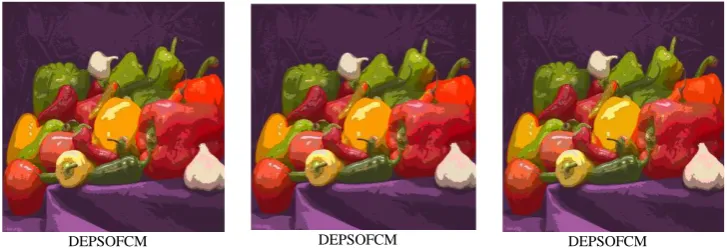 Fig. 14. The results of different algorithms with C=5 and iter=500 in peppers 