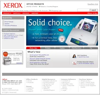 Figure 2:  Home page of the tested site. 