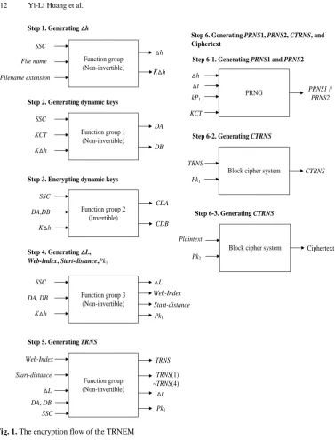 Fig. 1. The encryption flow of the TRNEM 