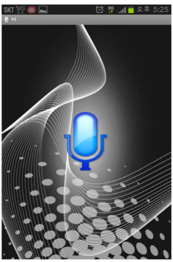 Fig. 6. Speech recognition by touching the smartphone screen.