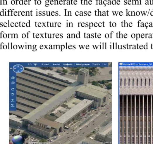 Figure 5: Left image is bird view of Microsoft Virtual Earth from main station in Stuttgart