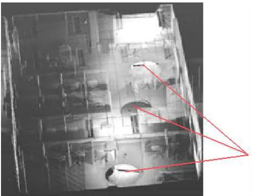 Figure 5: Locations of scan stations established at the computer room  