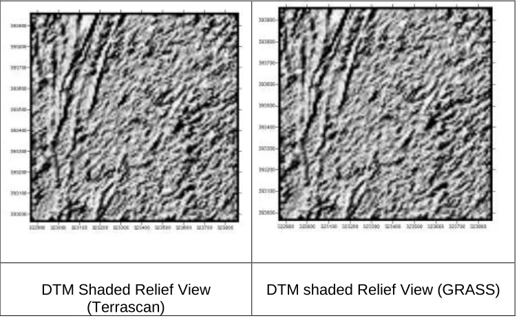 Figure 10: DTM Shaded Relief view 