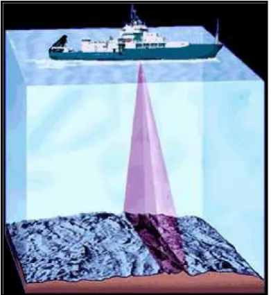 Figure 1.1: Principle of single beam echo sounder 