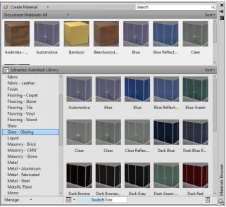 Figure 10: The AutoCAD 2011 material browser