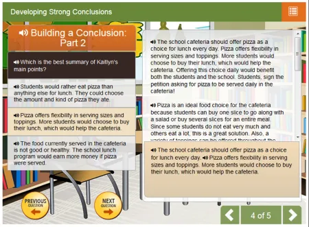 Figure 3.5. Summary lesson interaction.