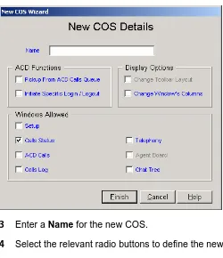 Figure 4 New COS Details Dialog Box 