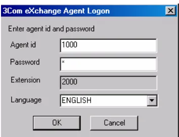 Figure 1 eXchange Agent Logon Window 