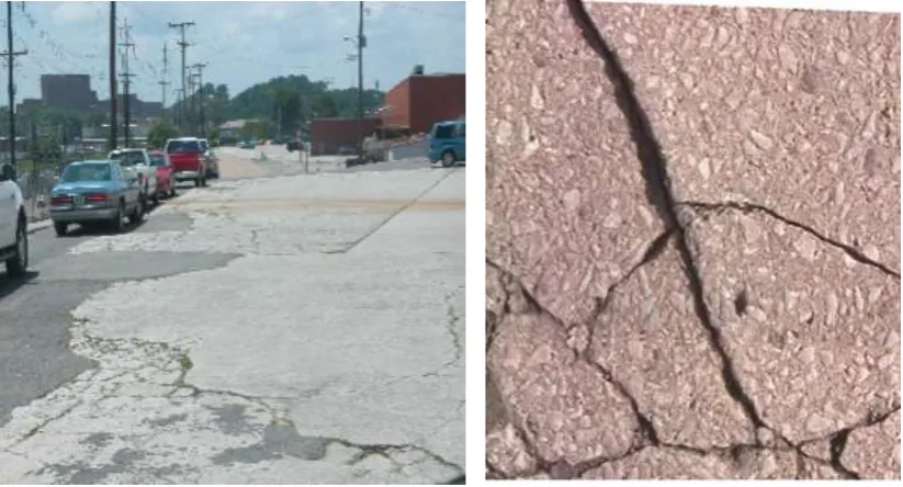 Figure 1.1. Image showing road cracking (Yu et al, 2005). 