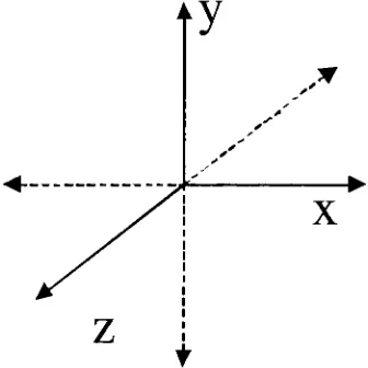 Figure 2 Cartesian world coordinate system