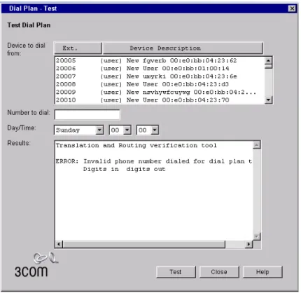 Figure 6   Dial Plan Test Results