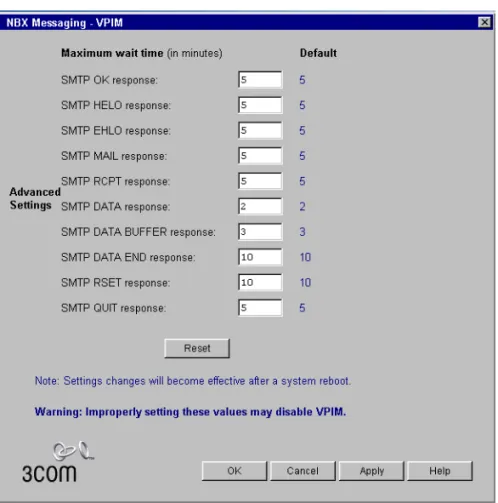 Figure 26   Advanced Settings Dialog Box
