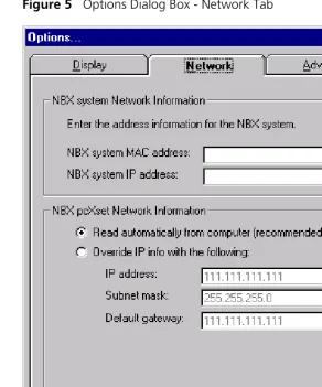 Figure 5   Options Dialog Box - Network Tab