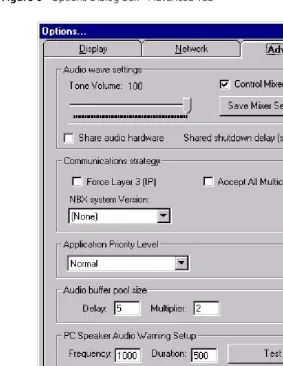 Figure 6   Options Dialog Box - Advanced Tab