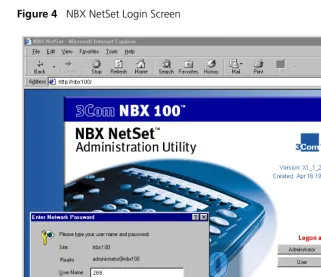 Figure 4   NBX NetSet Login Screen