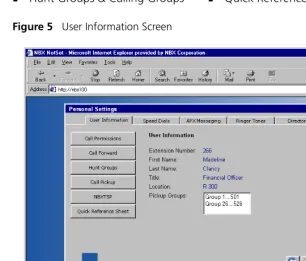 Figure 5   User Information Screen