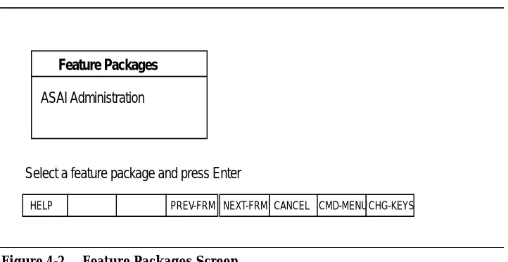 Figure 4-2.Feature Packages Screen 