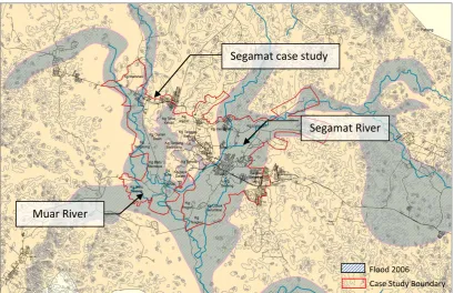 Figure 1: Segamat location and two major river drainage basins  