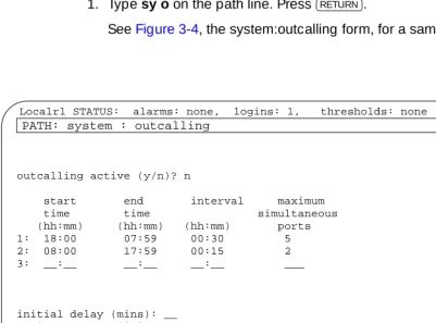 Figure 3-4.The system: outcalling Form