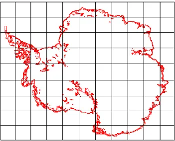 Figure 2.2 A uniformly partitioned virtual bounding box over the ﬁnest level of the AMR data inFigure 2.1