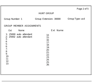 Figure 3-7.Hunt Group Form (Page 2)