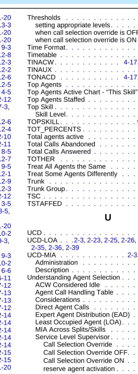 Table Names .  .  .  .  .  .  .  .  .  .  .  .  .  .  .  .  .  .  . 13-7TAGINRING   .  