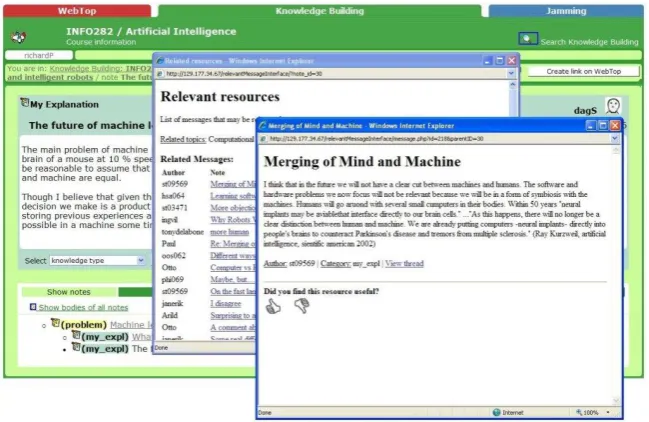 Fig. 6. Recommendation interface 