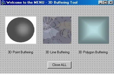 Figure 10: The 3D buffering tools user interface 