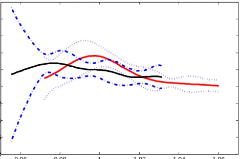 Figure 2: Examples of inter-temporal pricing kernels with various maturities in years: