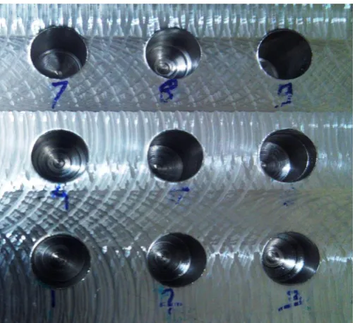 Figure 2. Workpiece after Experimentation 