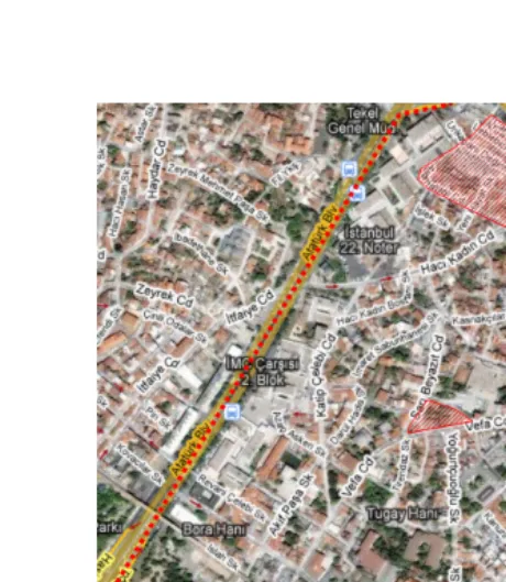 Figure 4: Satellite image of the Suleymaniye (Source: Goggle Earth, 2008) 