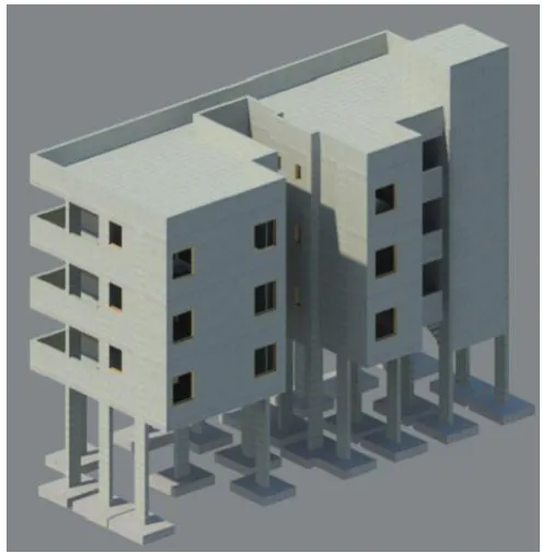 Figure 1. 3D model created in Autodesk Revit. 