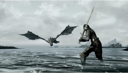 Figure 3.6: A screenshot of the interactive narrative adventure game The Elder Scrolls V: Skyrim (BethesdaGame Studios, 2011)