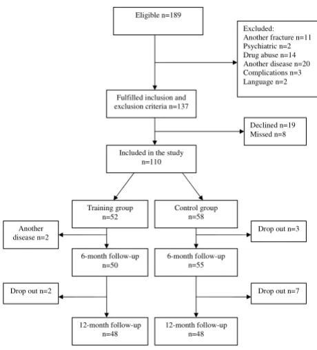 Figure 1included in the studyFlow chart and randomisation process of the patients Flow chart and randomisation process of the patients included in the study.