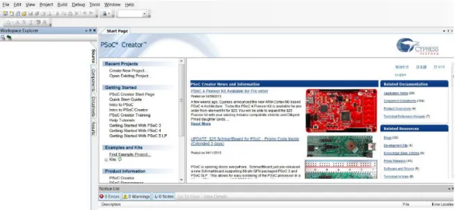 Figure 2-3.  PSoC Creator Start Page