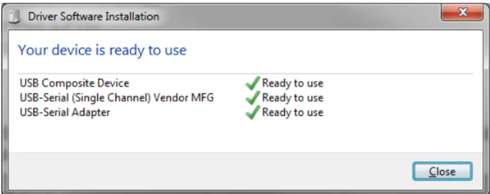 Figure 3-6.  Driver Software Installation Complete