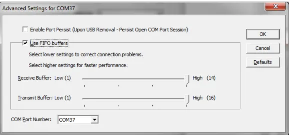 Figure 3-10.  Configuring COM Port Settings for CY8CKIT-049-4xxx