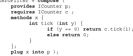 Fig. 6. Component Structure Using ZeroFilter 
